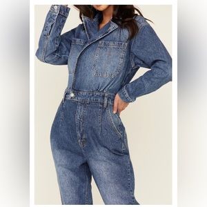 We The Free Denim Jumpsuit
